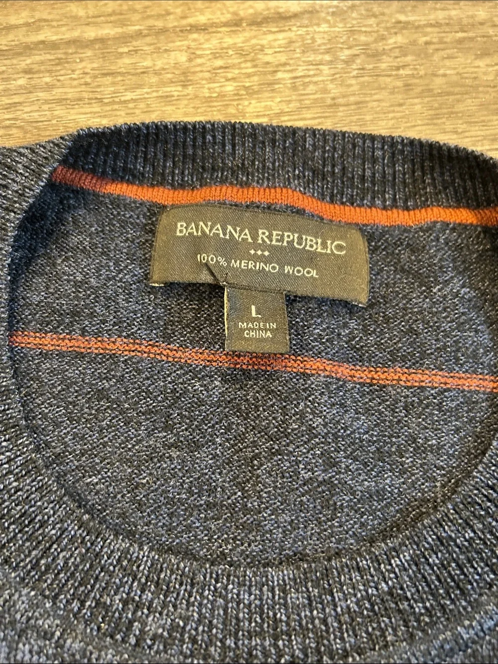 Banana Republic 100% Merino Wool Striped Sweater Men’s Large